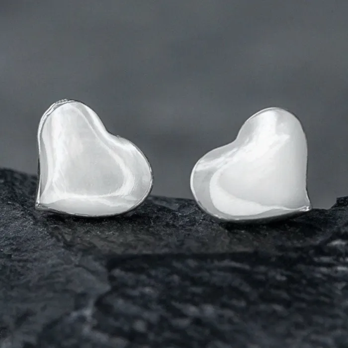 Earrings MadameLili Perlmutt Herz Ohrstecker Silber MadameLili
