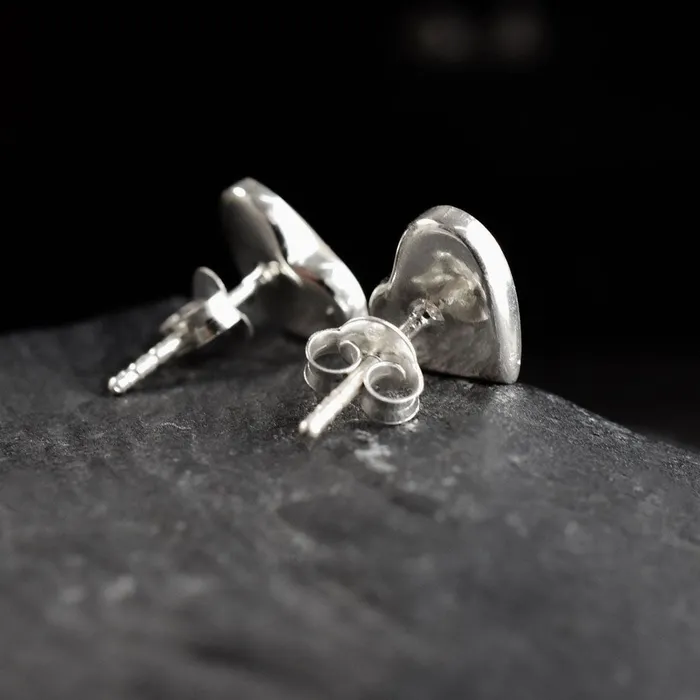 Earrings MadameLili Perlmutt Herz Ohrstecker Silber MadameLili