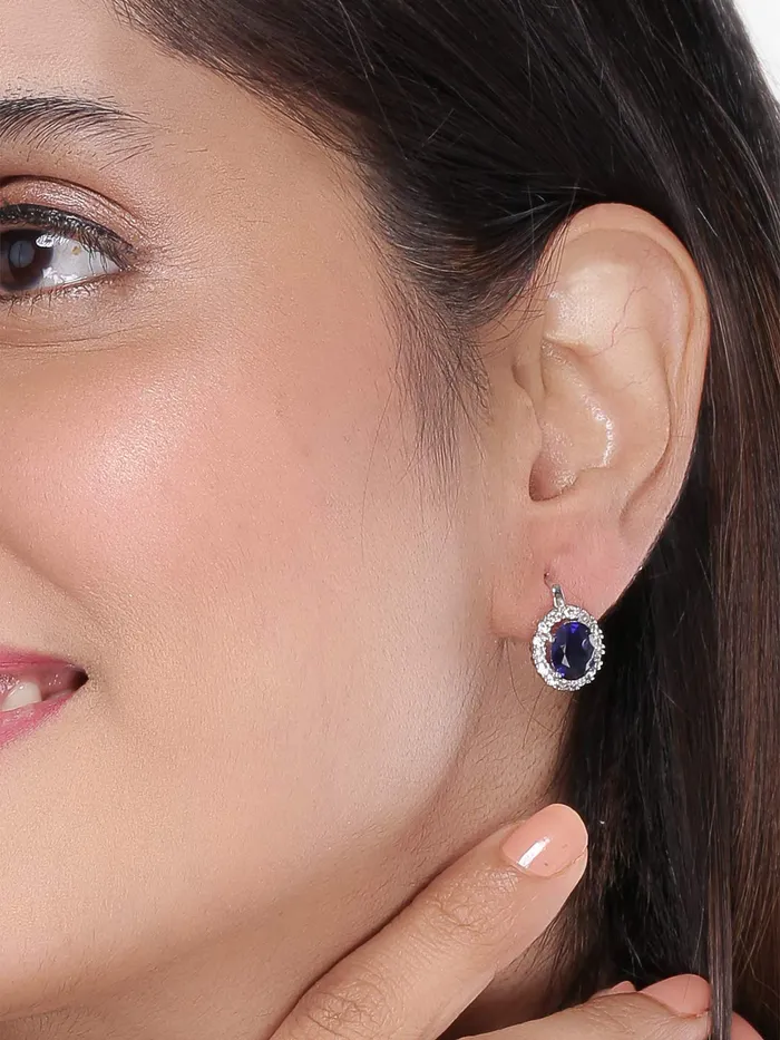 Earrings Yellow Chimes Yellow Chimes Combo of Two Pairs Latest Fashion Stylish Crystals Clip On Studs Earrings for Women and Girls