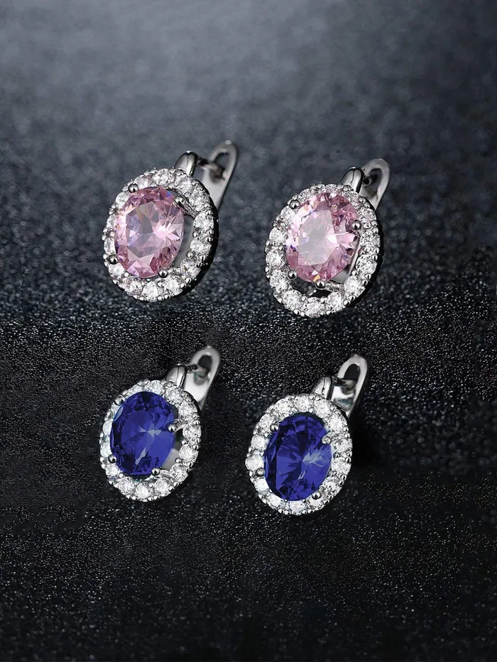 Earrings Yellow Chimes Yellow Chimes Combo of Two Pairs Latest Fashion Stylish Crystals Clip On Studs Earrings for Women and Girls