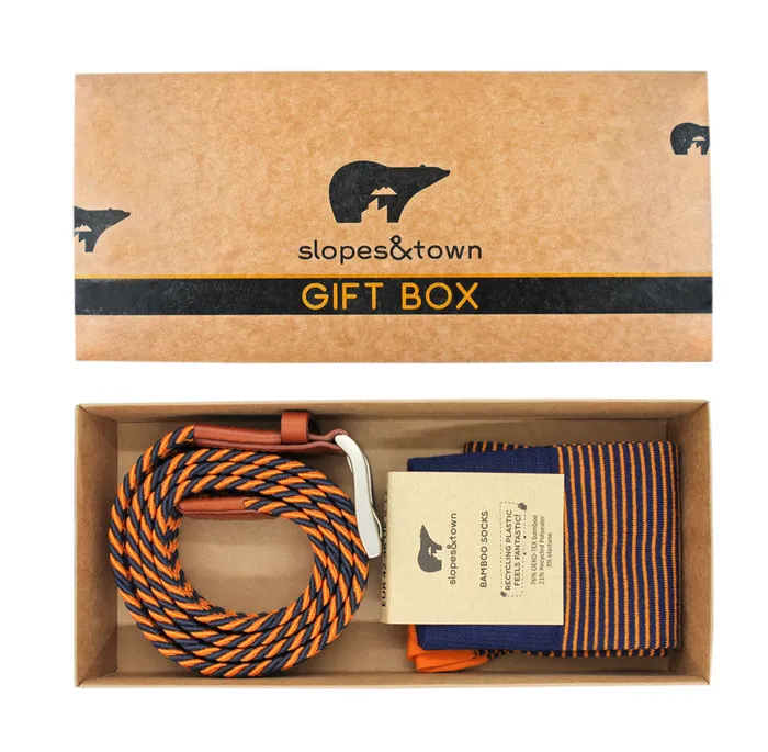 Geschenkbox Grtel Emlyn und Bamboo Socks SlopesTown Slopes Town Earrings