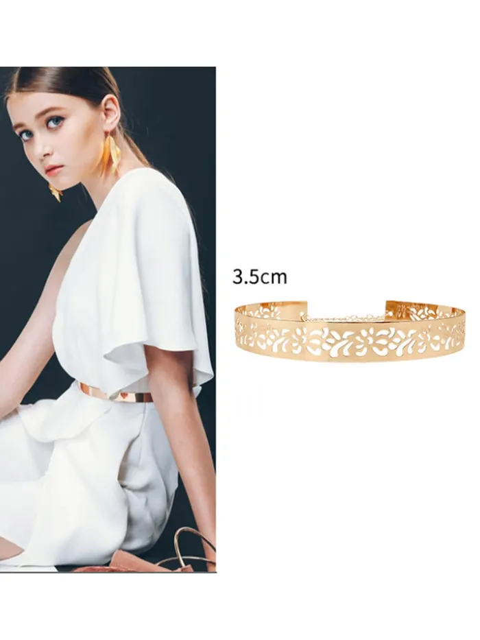Yellow Chimes Necklaces Yellow Chimes Latest Fashion Adjustable Kamarband Metal Waist Belt for Women and Girls Design 3