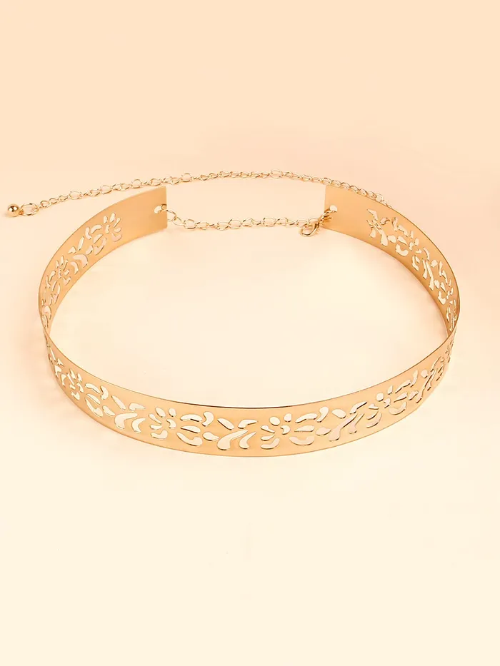 Yellow Chimes Necklaces Yellow Chimes Latest Fashion Adjustable Kamarband Metal Waist Belt for Women and Girls Design 3