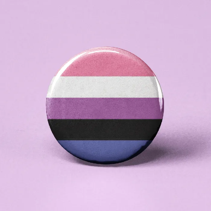 Earrings Genderfluid Flag Pinback Button The Pin Pal Club
