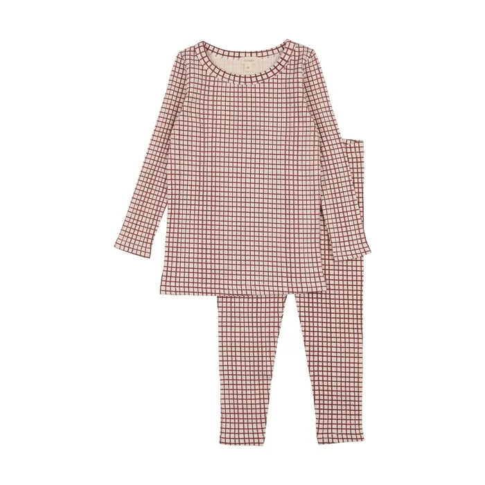 Earrings Lil Legs Lil Legs Printed Pajamas Loungeset Long Sleeve Red Windowpane Earrings Lil Legs Lil Legs Printed Pajamas Loungeset Long Sleeve Red Windowpane