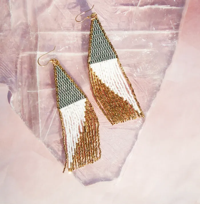 Earrings Wild Mint Moonshine Fringe Earrings