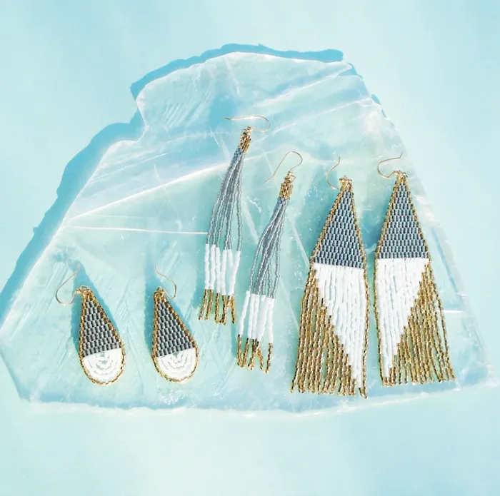 Earrings Wild Mint Moonshine Fringe Earrings