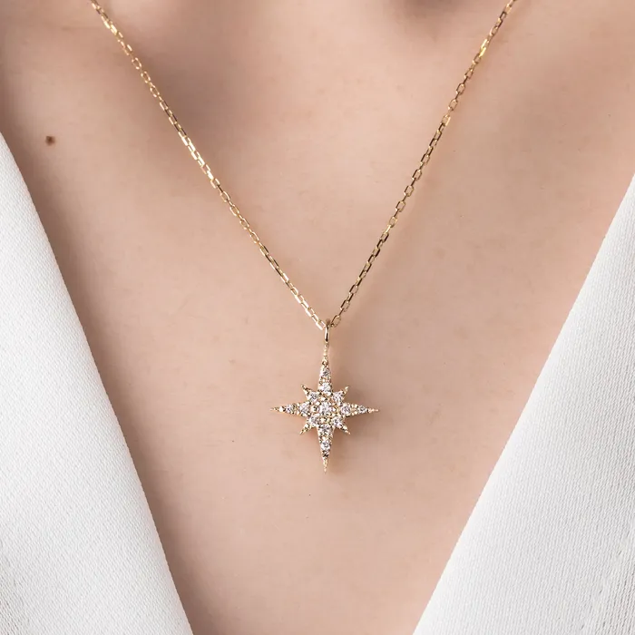Envero Jewelry Necklaces Starburst Diamond Pave Necklace Large Envero Jewelry Necklaces Starburst Diamond Pave Necklace Large