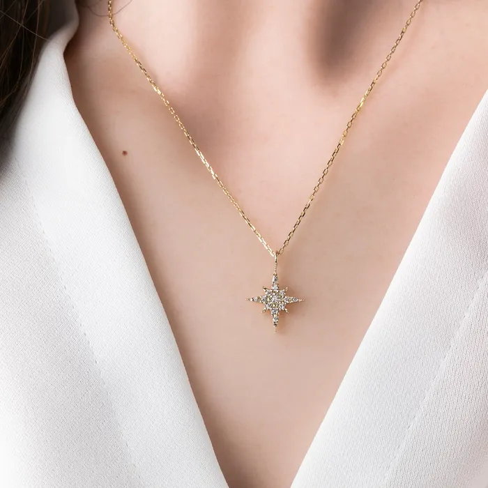 Envero Jewelry Necklaces Starburst Diamond Pave Necklace Large Envero Jewelry Necklaces Starburst Diamond Pave Necklace Large