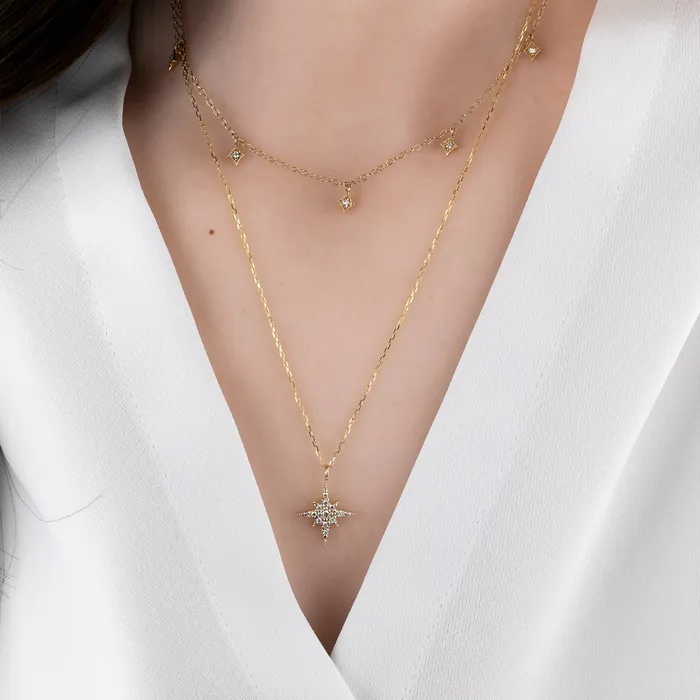 Envero Jewelry Necklaces Starburst Diamond Pave Necklace Large Envero Jewelry Necklaces Starburst Diamond Pave Necklace Large