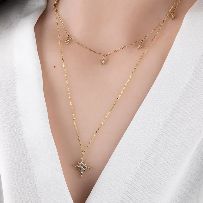 Envero Jewelry Necklaces Starburst Diamond Pave Necklace Large Envero Jewelry Necklaces Starburst Diamond Pave Necklace Large
