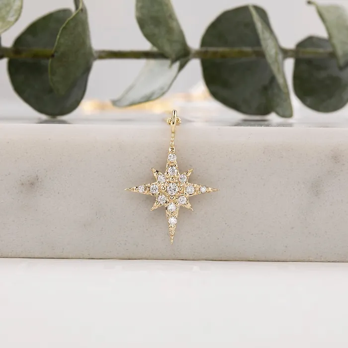 Envero Jewelry Necklaces Starburst Diamond Pave Necklace Large Envero Jewelry Necklaces Starburst Diamond Pave Necklace Large