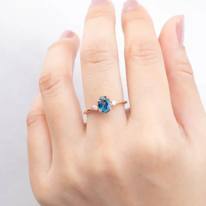 Envero Jewelry Rings Estel Ring 118ct Teal Blue Montana Sapphire 14k Rose Gold One of a kind Envero Jewelry Rings Estel Ring 118ct Teal Blue Montana Sapphire 14k Rose Gold One of a kind