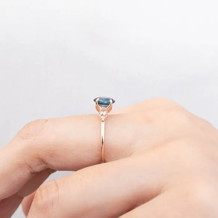 Envero Jewelry Rings Estel Ring 118ct Teal Blue Montana Sapphire 14k Rose Gold One of a kind Envero Jewelry Rings Estel Ring 118ct Teal Blue Montana Sapphire 14k Rose Gold One of a kind