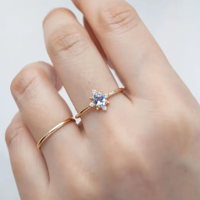 Envero Jewelry Rings Victoria Ring 5x4mm 04ct Unheated Blue Sapphire Envero Jewelry Rings Victoria Ring 5x4mm 04ct Unheated Blue Sapphire