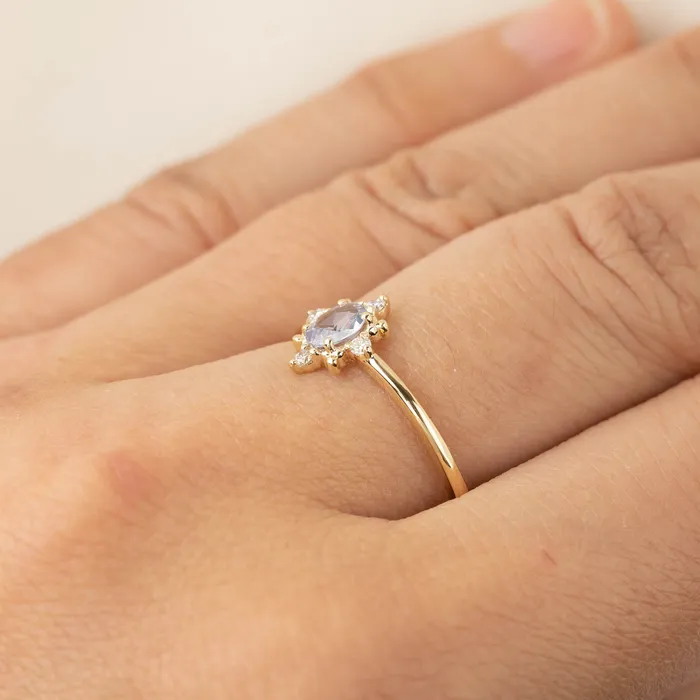 Envero Jewelry Rings Victoria Ring 5x4mm 04ct Unheated Blue Sapphire Envero Jewelry Rings Victoria Ring 5x4mm 04ct Unheated Blue Sapphire