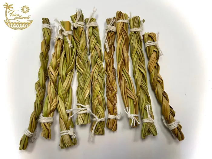 Faiza Naturals Earrings Sweetgrass Braid 4