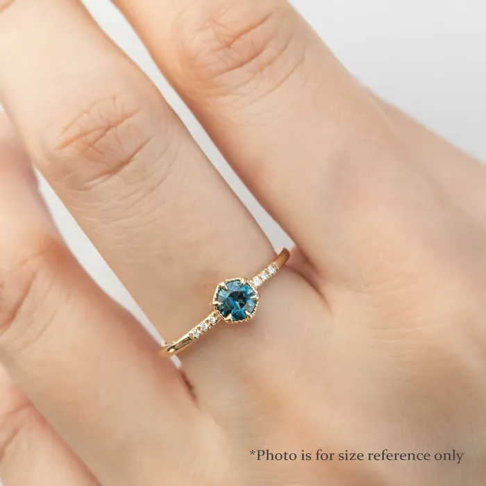 Grace Ring 45mm 040ct Blue Queensland Sapphire 14K White Gold Envero Jewelry Rings Grace Ring 45mm 040ct Blue Queensland Sapphire 14K White Gold Envero Jewelry Rings