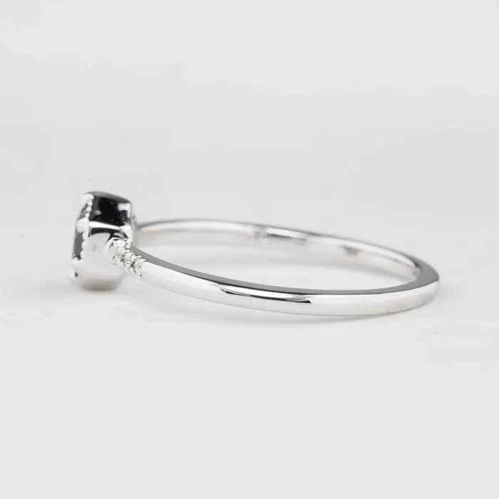 Grace Ring 45mm 040ct Blue Queensland Sapphire 14K White Gold Envero Jewelry Rings Grace Ring 45mm 040ct Blue Queensland Sapphire 14K White Gold Envero Jewelry Rings