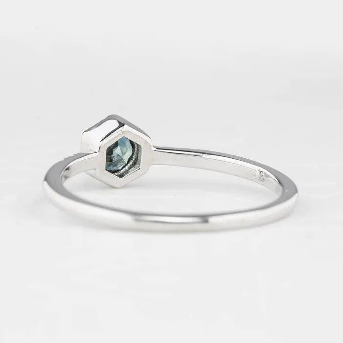 Grace Ring 45mm 040ct Blue Queensland Sapphire 14K White Gold Envero Jewelry Rings Grace Ring 45mm 040ct Blue Queensland Sapphire 14K White Gold Envero Jewelry Rings