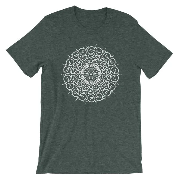 Grow Mandala ShortSleeve Unisex TShirt HeidiJHale Designs Earrings