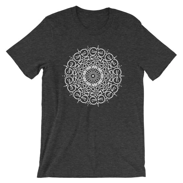 Grow Mandala ShortSleeve Unisex TShirt HeidiJHale Designs Earrings