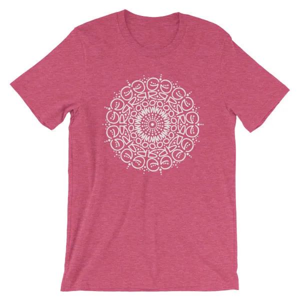 Grow Mandala ShortSleeve Unisex TShirt HeidiJHale Designs Earrings