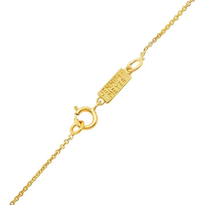 Jennifer Meyer Necklaces Mini Lapis inlay Heart Necklace with Diamonds