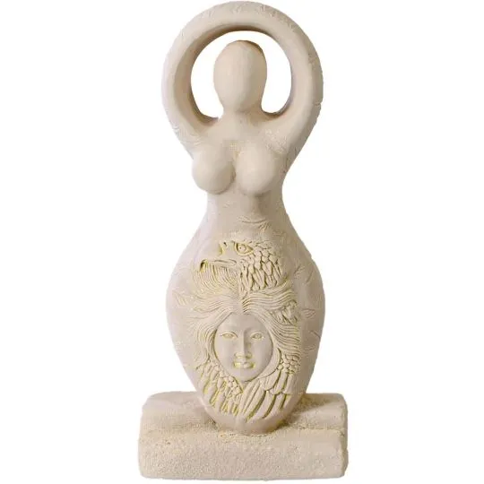 Kheops International Necklaces Eagle Goddess Figurine Gypsum Cement