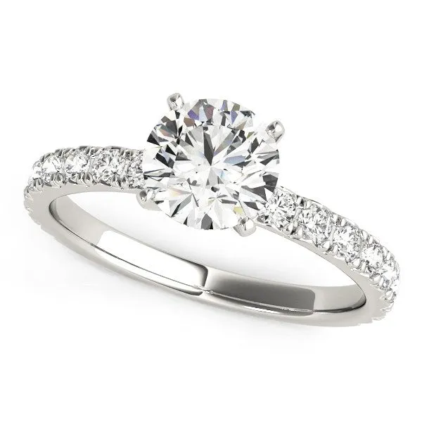 mayamila Rings 14K White Gold Single Row Shank Round Diamond Engagement Ring 1 13 ct tw mayamila Rings 14K White Gold Single Row Shank Round Diamond Engagement Ring 1 13 ct tw