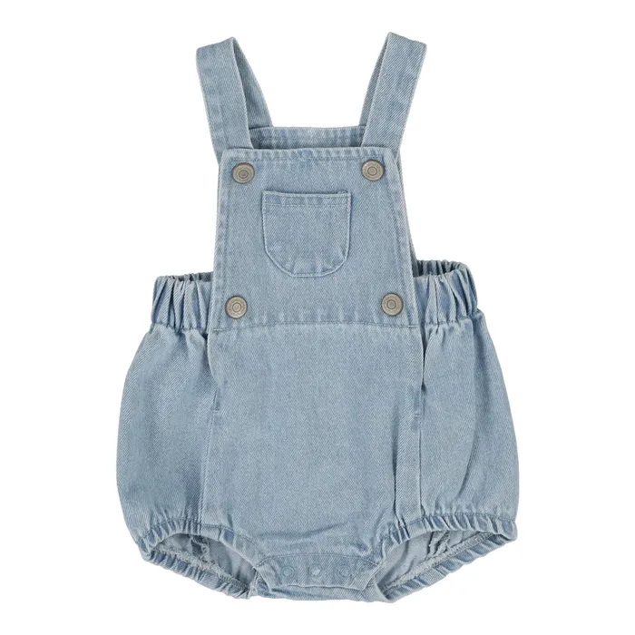 Necklaces Analogie Analogie Bib Romper Light Wash Lightweight Denim Collection Necklaces Analogie Analogie Bib Romper Light Wash Lightweight Denim Collection