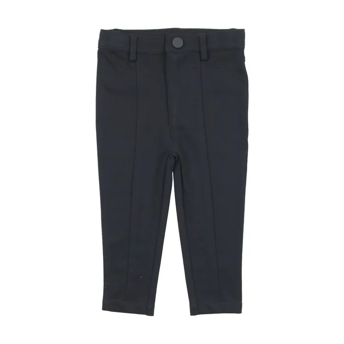 Necklaces Lil Legs Knit Stretch Pants with Leg Seam Dark Navy Lil Legs