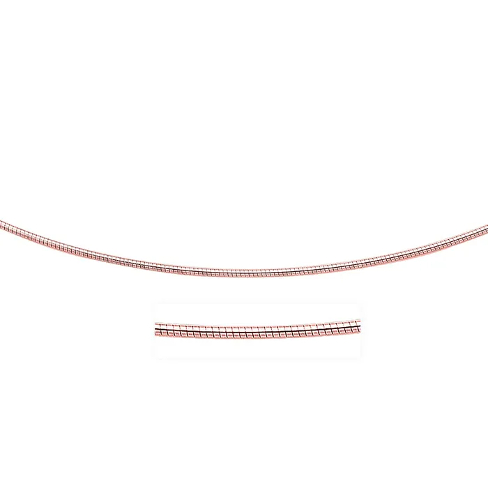 Necklaces MayaMila 14k Rose Gold Necklace in a Round Omega Chain Style Necklaces MayaMila 14k Rose Gold Necklace in a Round Omega Chain Style