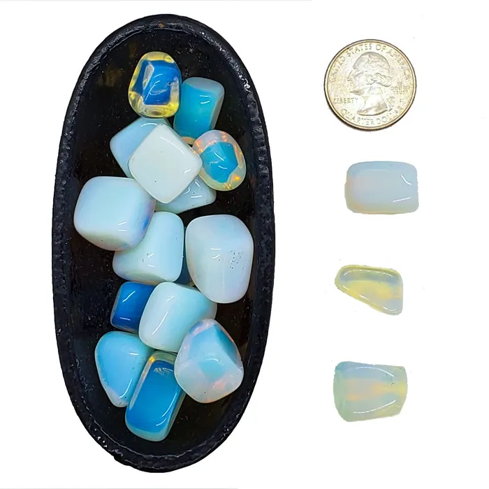 Opalite Tumbled Energizing Calming Jensen Rocks Earrings