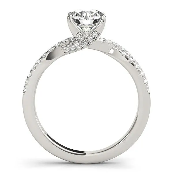 Rings 14k White Gold Fancy Prong Split Shank Diamond Engagement Ring 1 14 cttw MayaMila