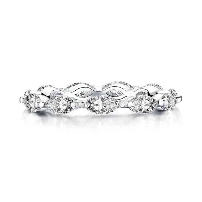 Rings Shineofidamond Classic Marquise Cut Eternity Wedding Band