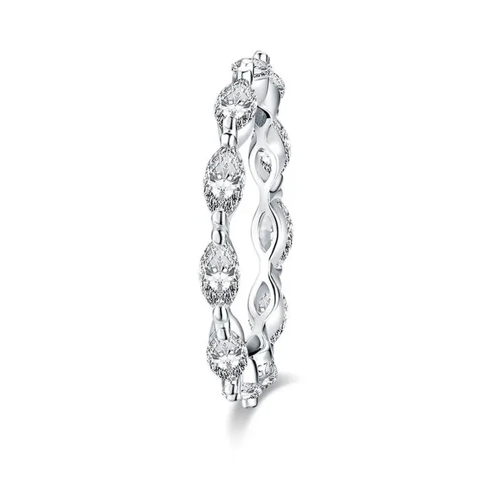 Rings Shineofidamond Classic Marquise Cut Eternity Wedding Band