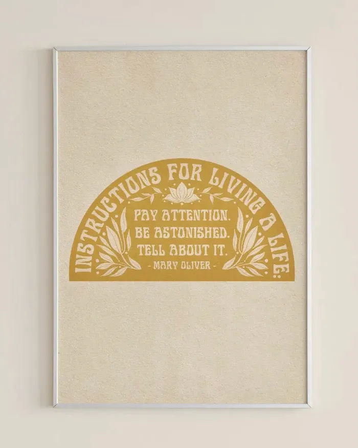 The SoulShine Co Necklaces Instructions For Living A Life Print