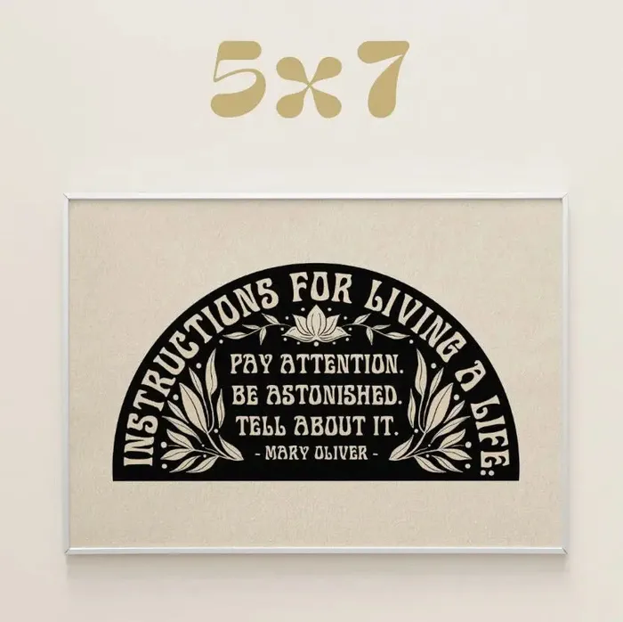 The SoulShine Co Necklaces Instructions For Living A Life Print