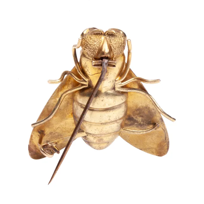 Bell Bird Antiques PreStyled Sets Victorian Era Gold Cicada Gemstone Brooch