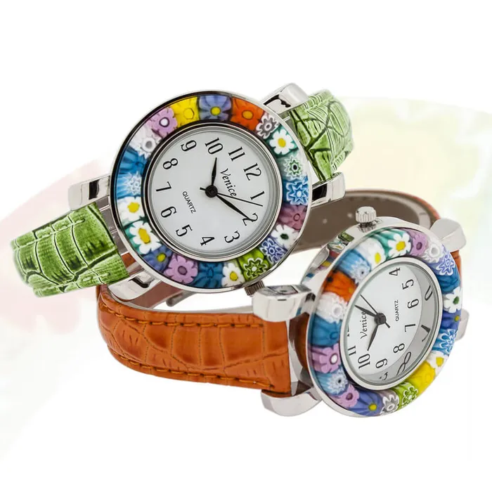 Big Calliope wristwatch venetian murrine MuranoVitrum Earrings