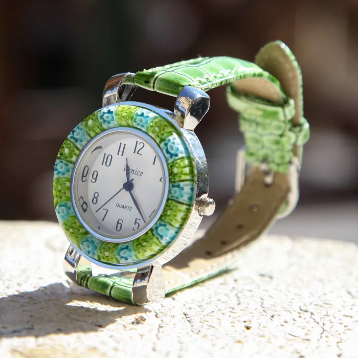Big Calliope wristwatch venetian murrine MuranoVitrum Earrings