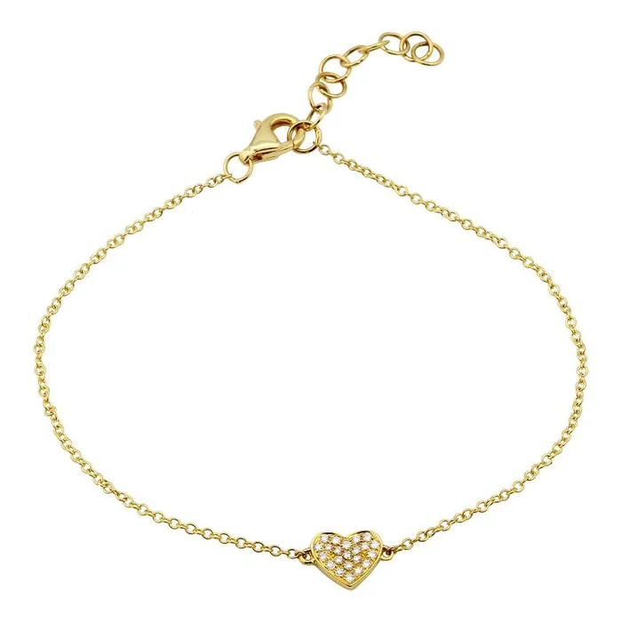Diamond Heart Chain Bracelet NicoleHD Jewelry Bracelets