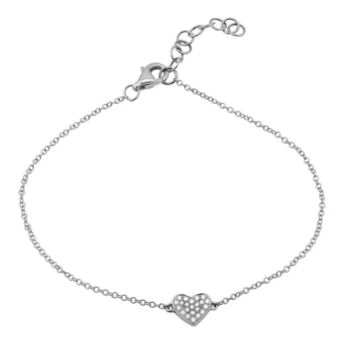 Diamond Heart Chain Bracelet NicoleHD Jewelry Bracelets