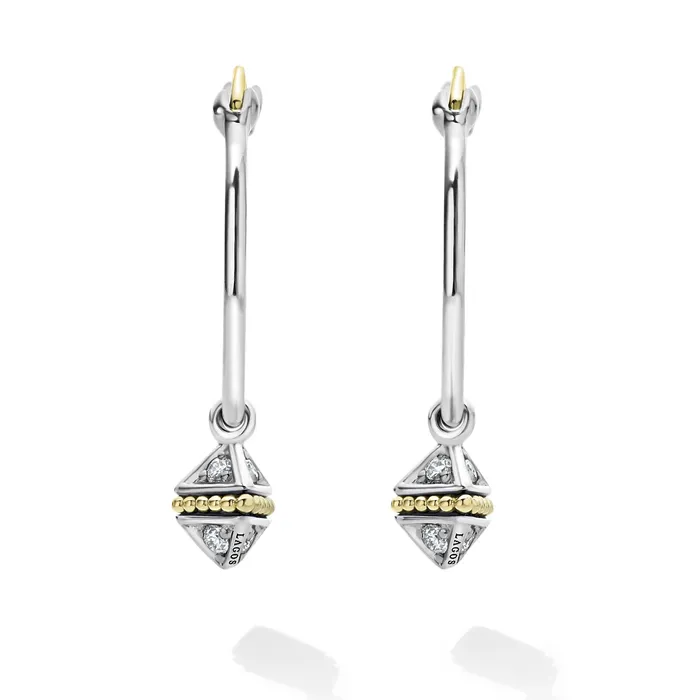 Earrings KSL Charm Diamond Hoop Earrings LAGOS