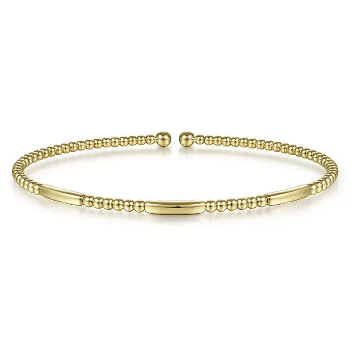 GABRIEL CO Bracelets 14K Yellow Gold Bujukan Open Bangle