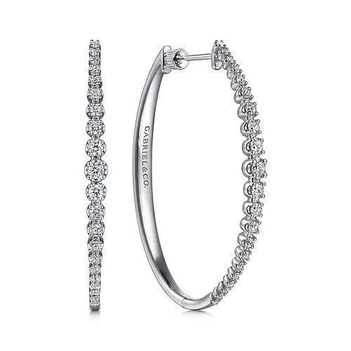 GABRIEL CO Earrings Diamond Hoop