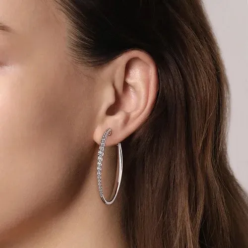 GABRIEL CO Earrings Diamond Hoop