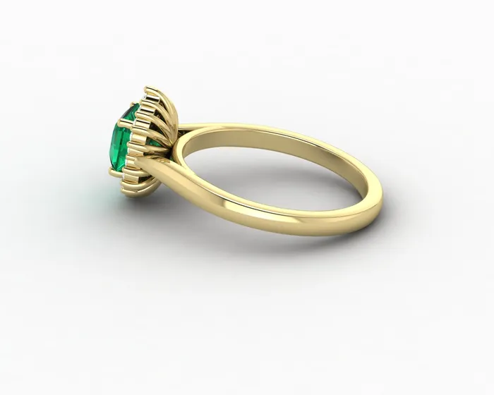 Juno 10 Ct Asscher Cut Halo Green Emerald Engagement Ring Sapheena Jewelry Rings