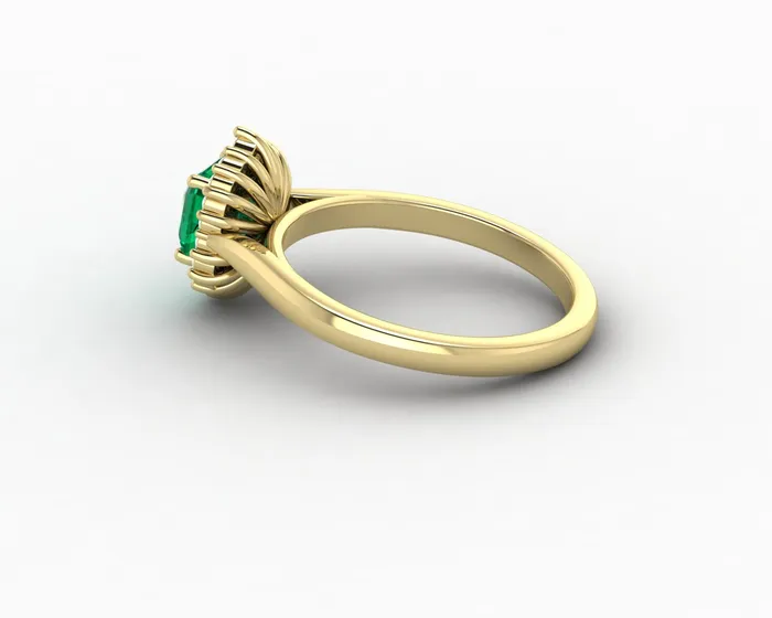 Juno 10 Ct Asscher Cut Halo Green Emerald Engagement Ring Sapheena Jewelry Rings